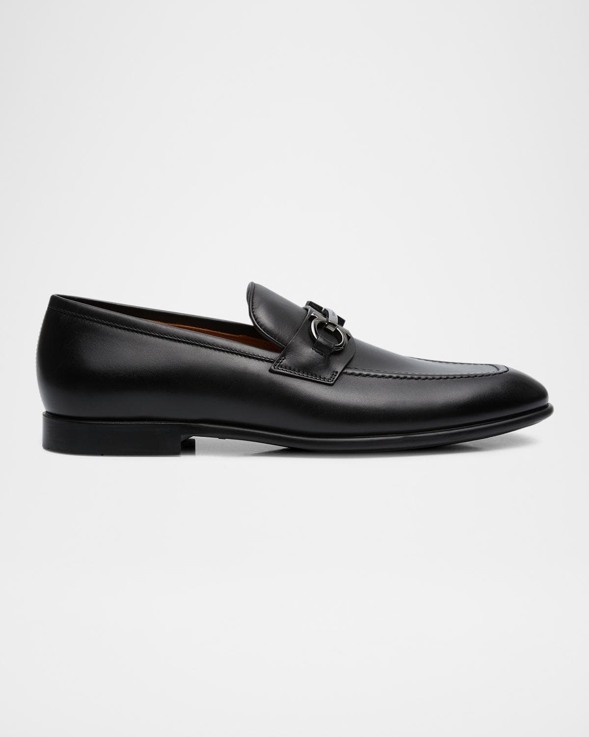 FERRAGAMO Men's Foster Smooth Leather Gancini Bit Loafers