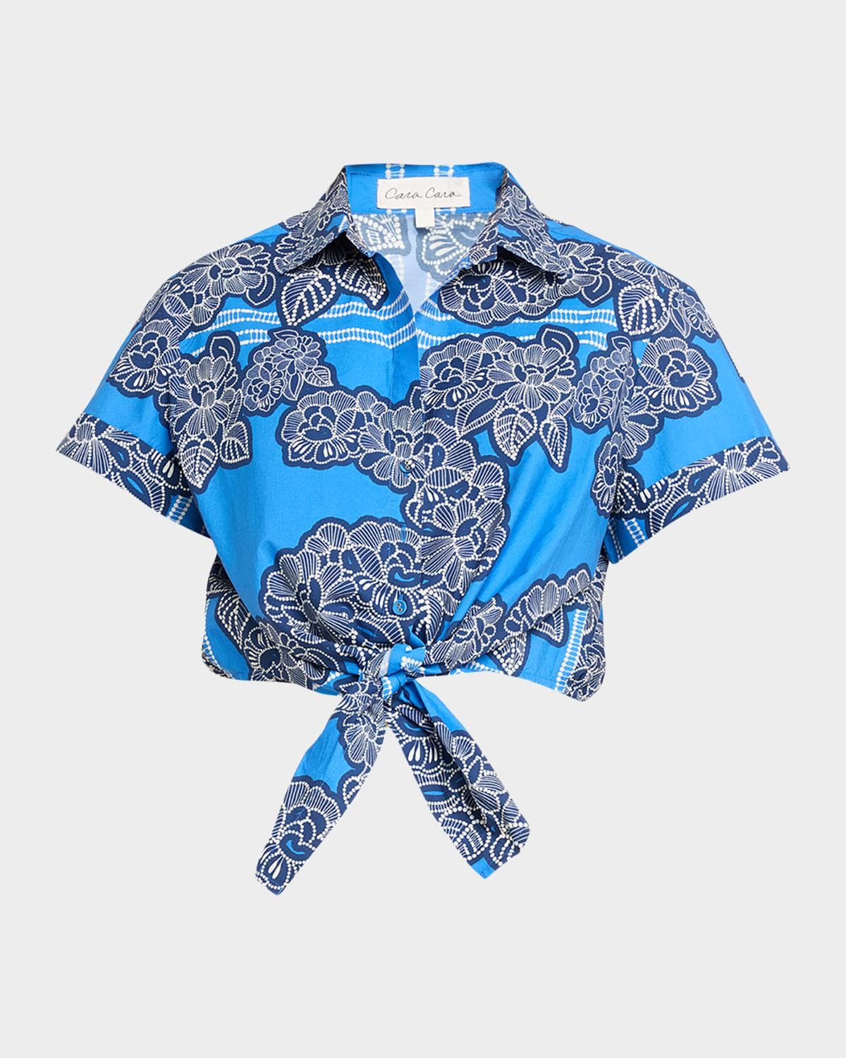 Cara Cara Asbury Tie-Front Cotton Button-Front Top
