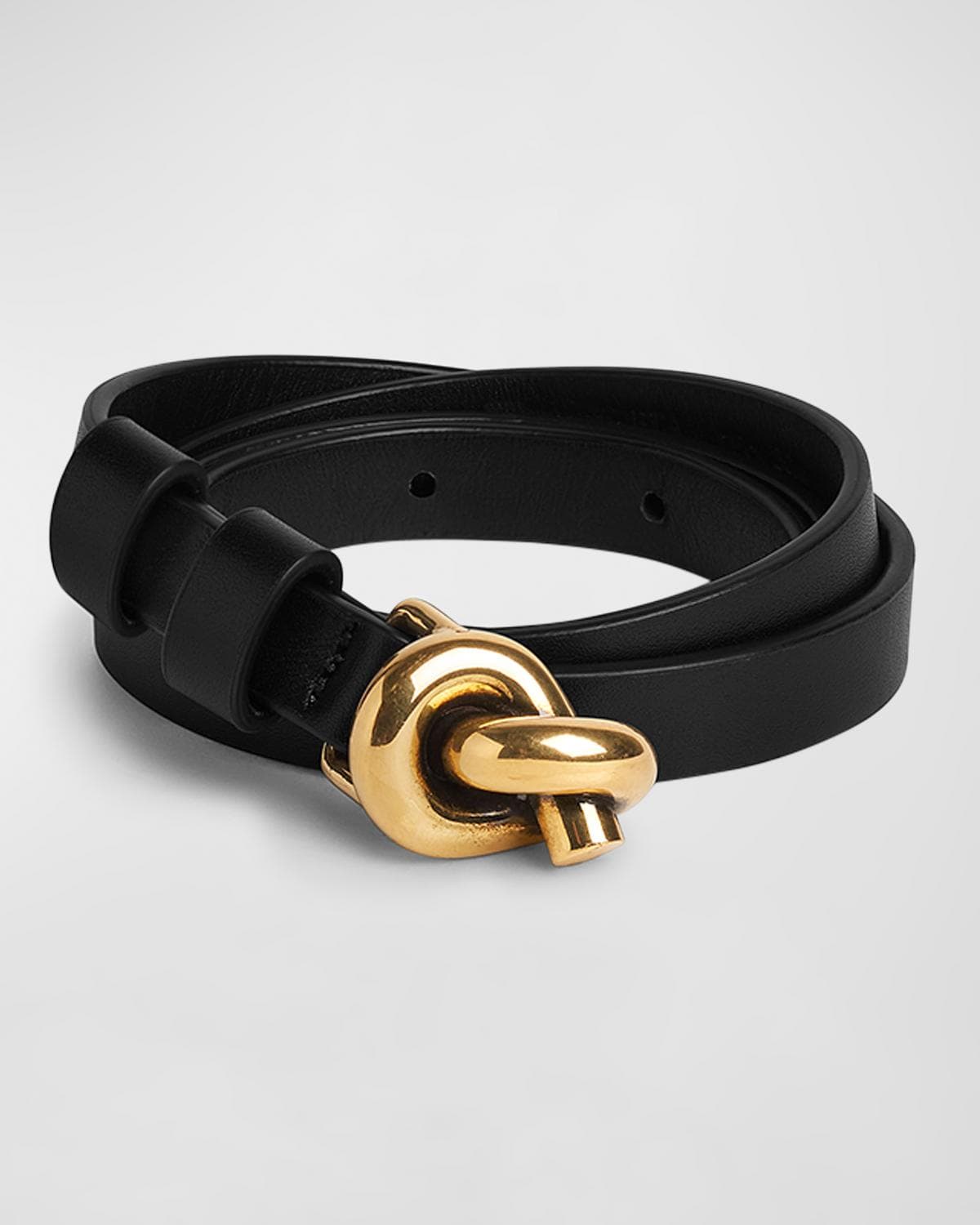 Bottega Veneta Knot Buckle Leather Belt
