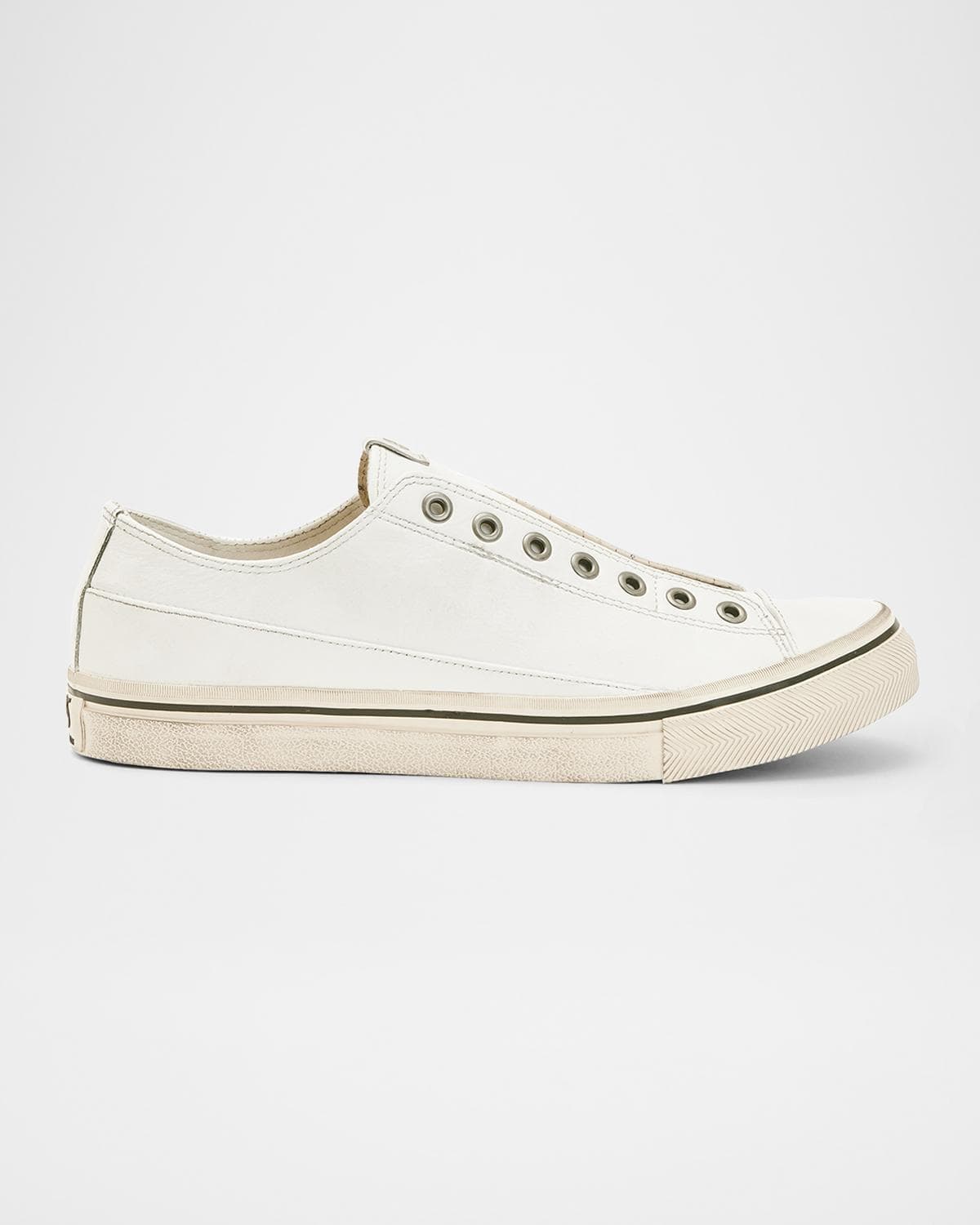 John Varvatos Men's Vulc Laceless Low Top Leather Shoes · 9.5D