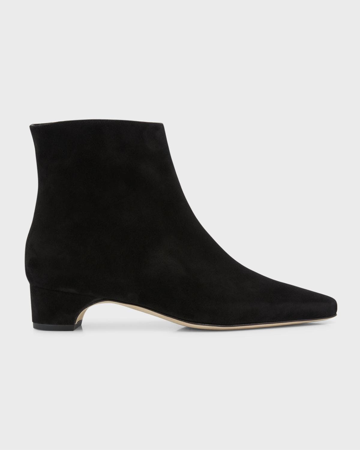 Manolo Blahnik Tolarc Suede Zip Ankle Booties