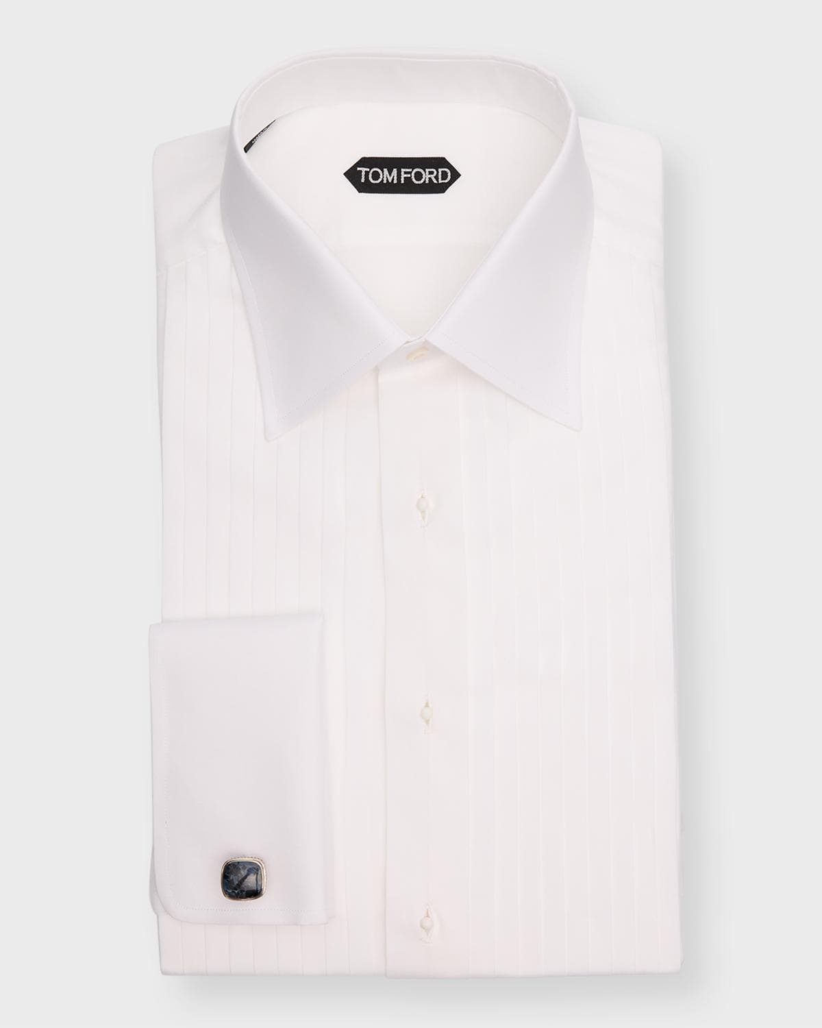 TOM FORD Men's French Cuff Pleated Dress Shirt · 17