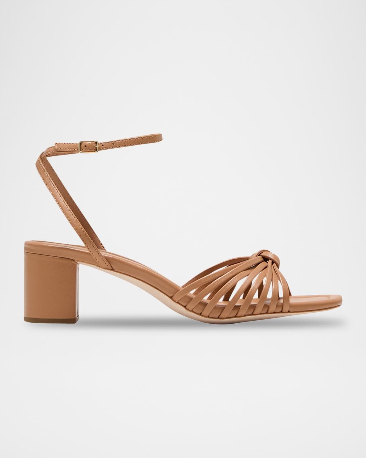 Loeffler Randall Olivia Leather Knot Block Heel Sandals