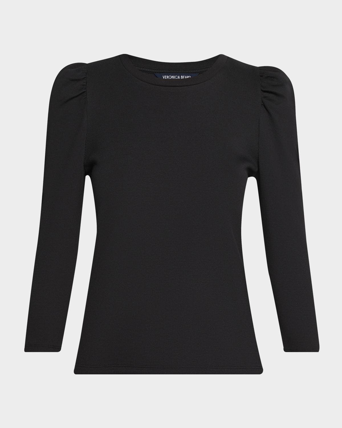 Veronica Beard Britney Puff-Sleeve Cotton Top