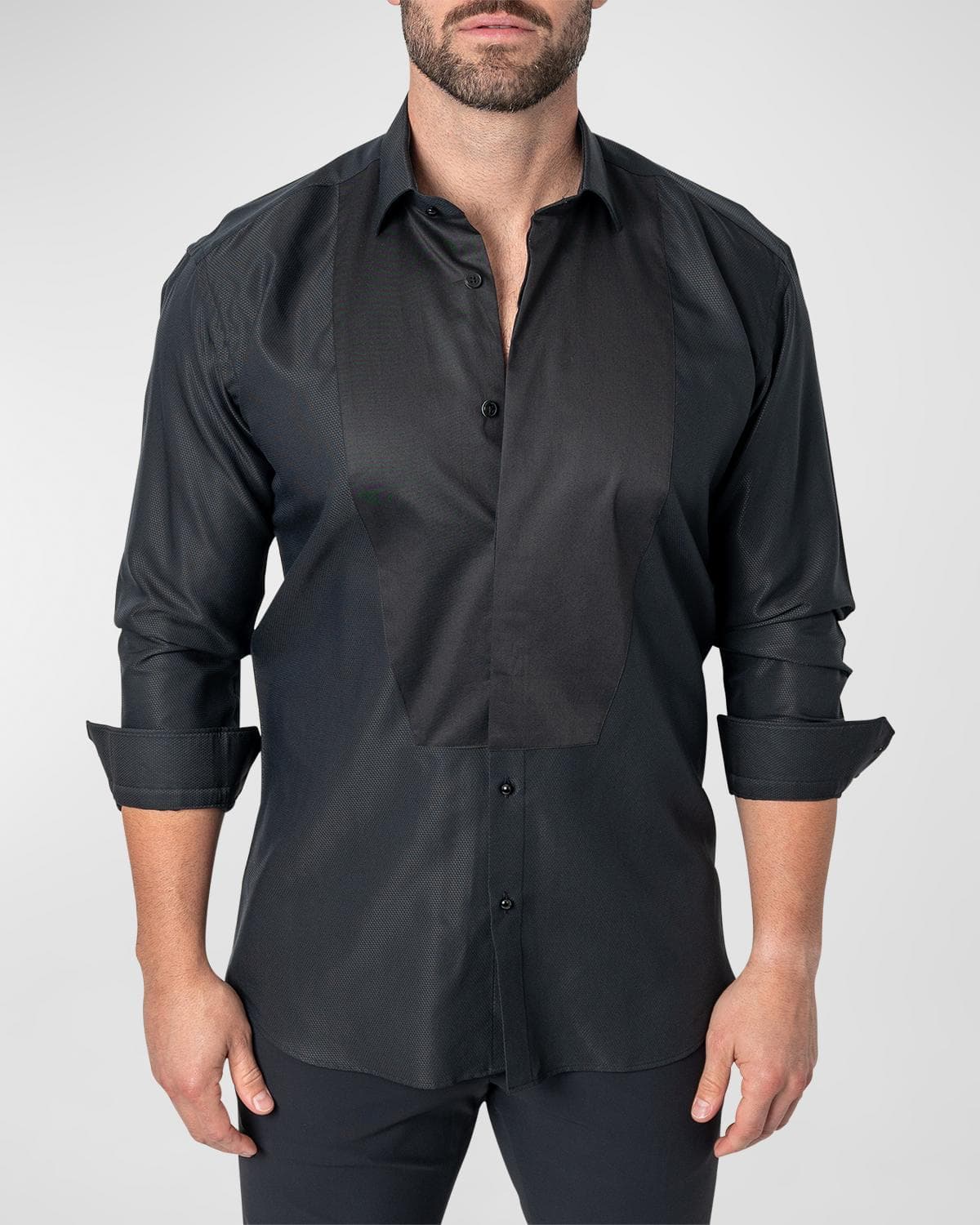Maceoo Men's Fibonacci Textured Sport Shirt