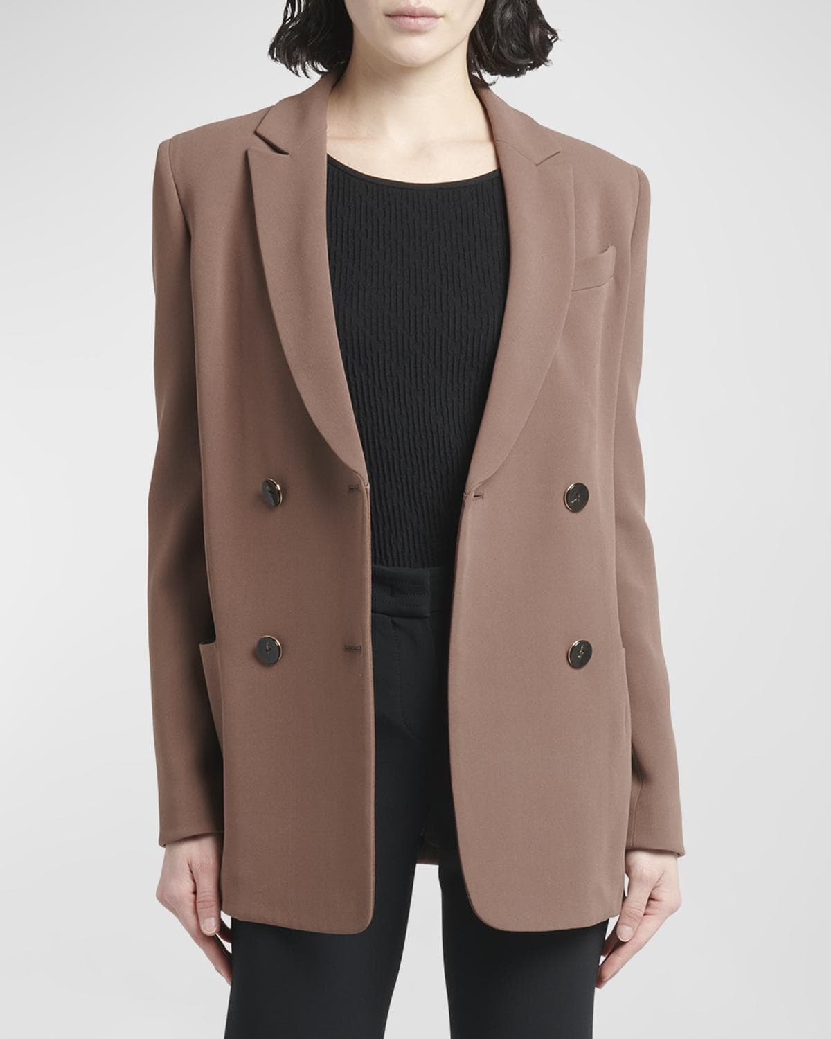 Giorgio Armani Cady Double-Breasted Blazer