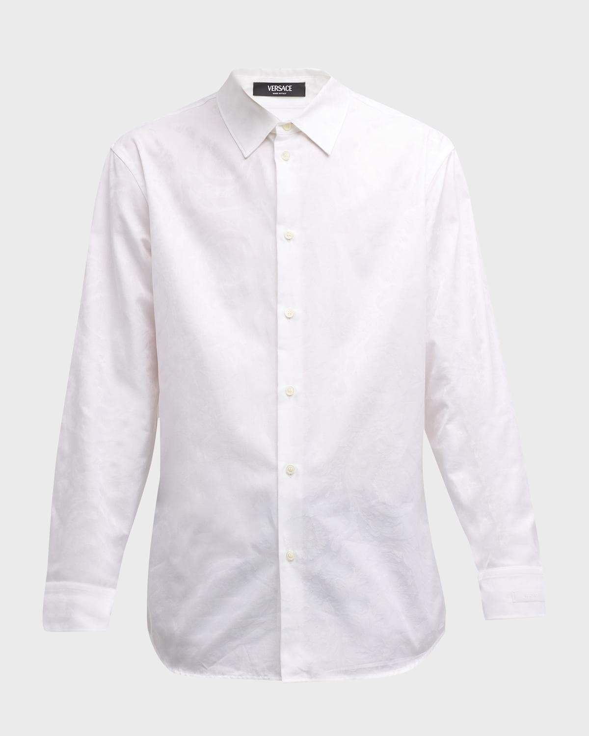 Versace Men's Barocco Jacquard Sport Shirt · 43 EU (17 US)