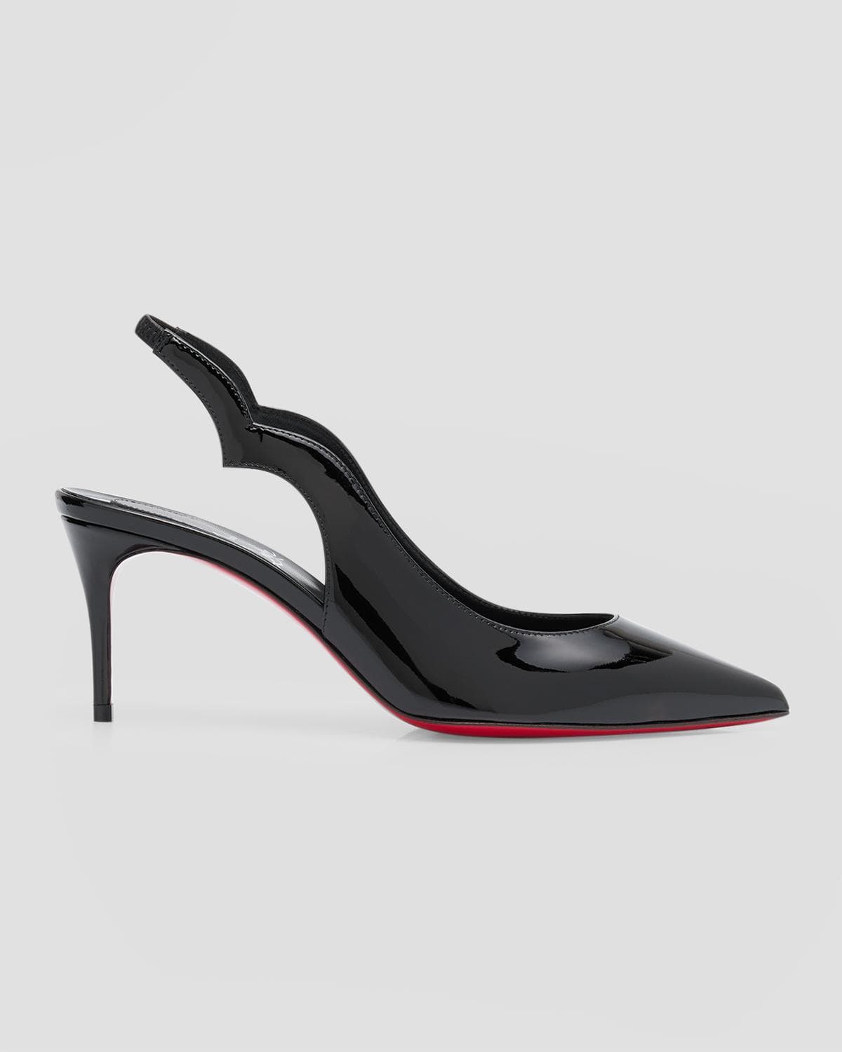 Christian Louboutin 70mm Hot Chick Patent Slingback Pumps