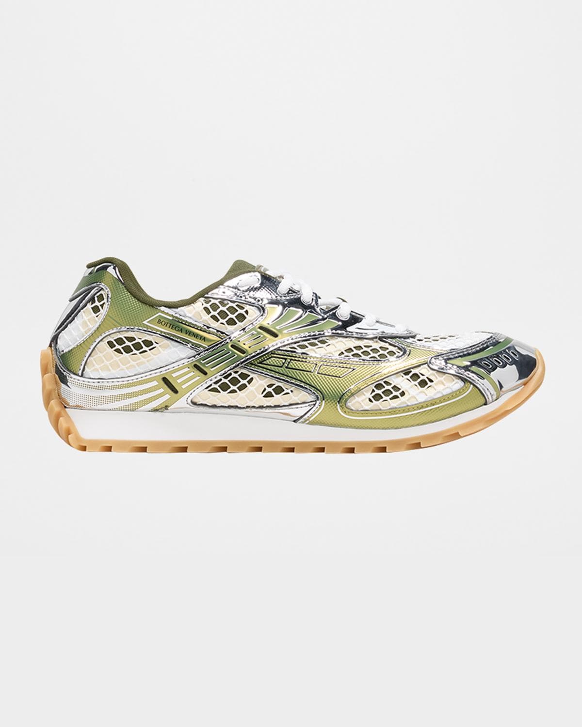 Bottega Veneta Men's Orbit Technical Fishnet Sneakers