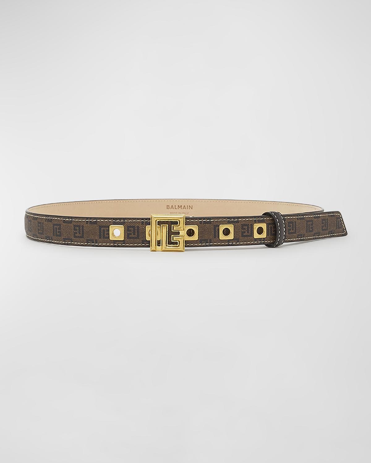 Balmain PB-Monogram Skinny Belt · SMALL, 85 (34'')