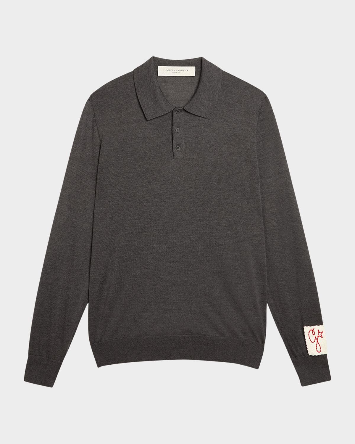 Golden Goose Men's Wool Knit Polo Shirt