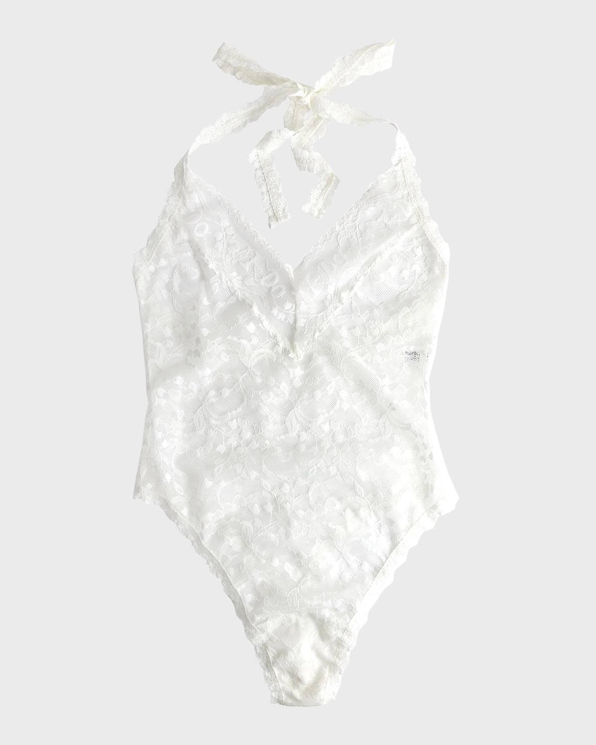 Hanky Panky I Do Scalloped Shimmer Lace Bodysuit · MEDIUM