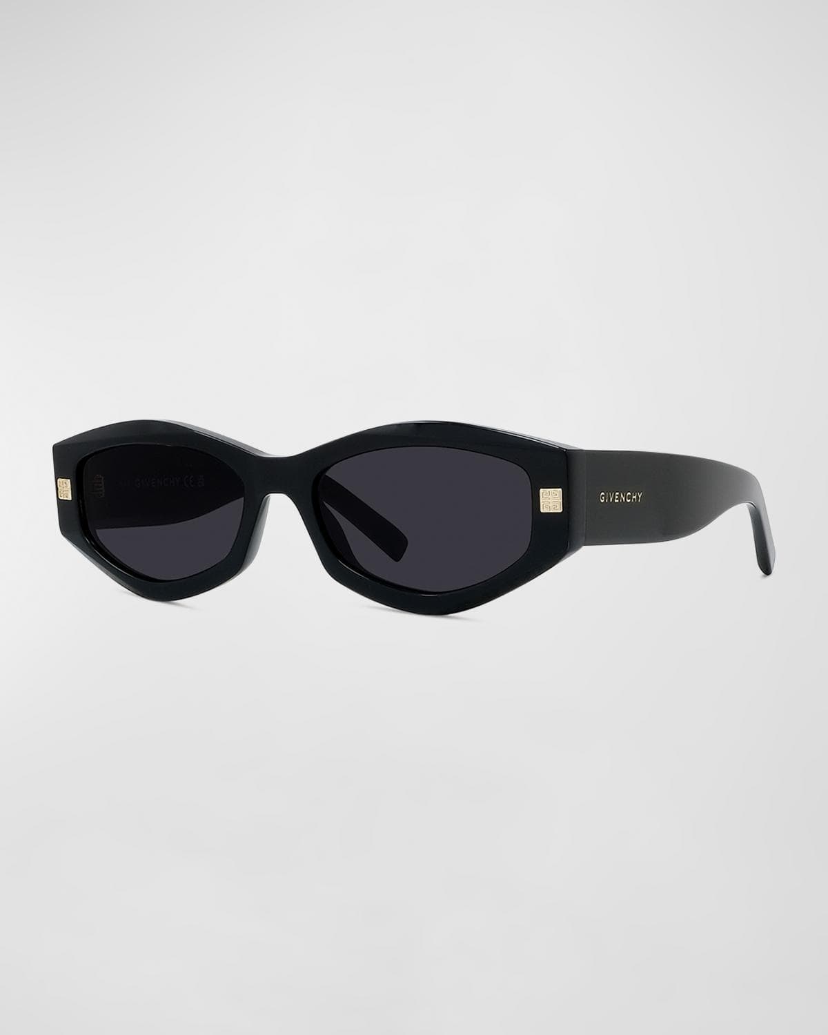 Givenchy GV Day Geometric Acetate Oval Sunglasses