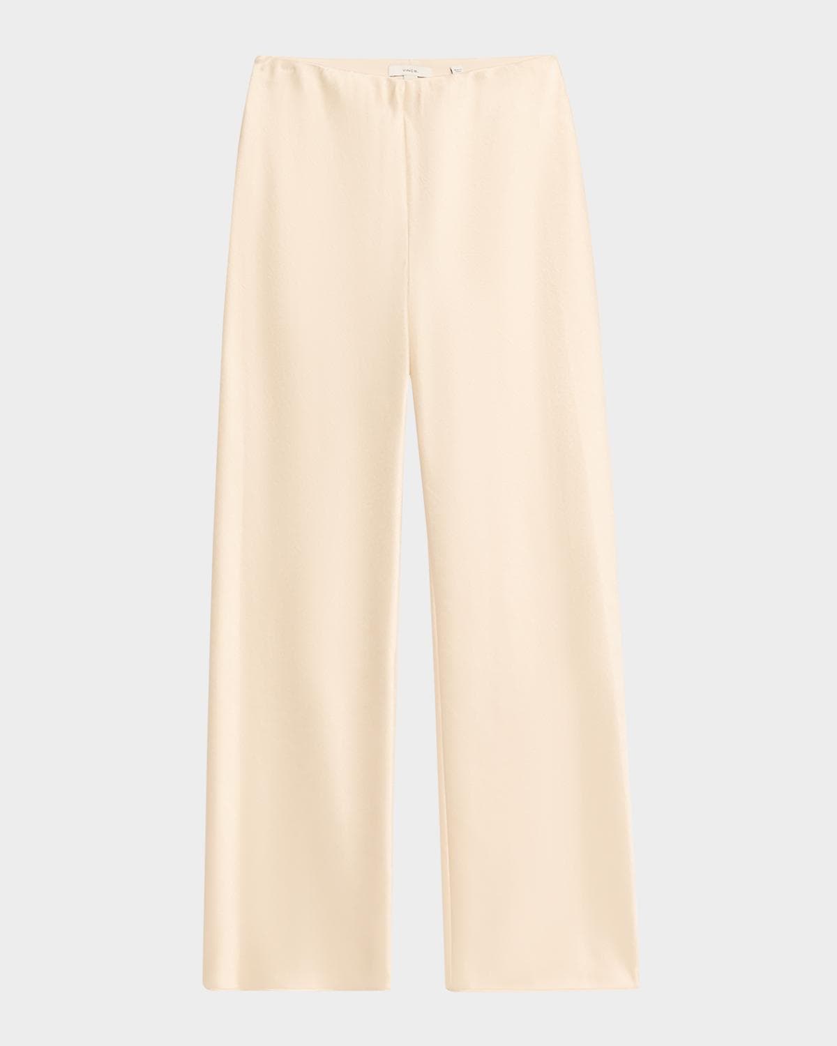 Vince Colette High-Waist Fluid Satin Bias Pants