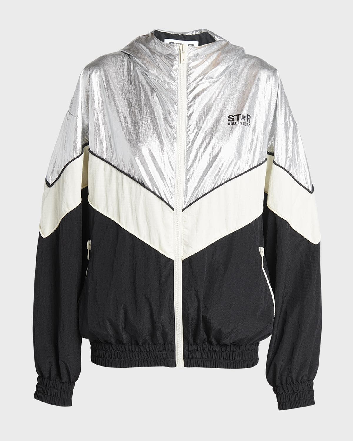 Golden Goose Star Metallic Patchwork Windbreaker