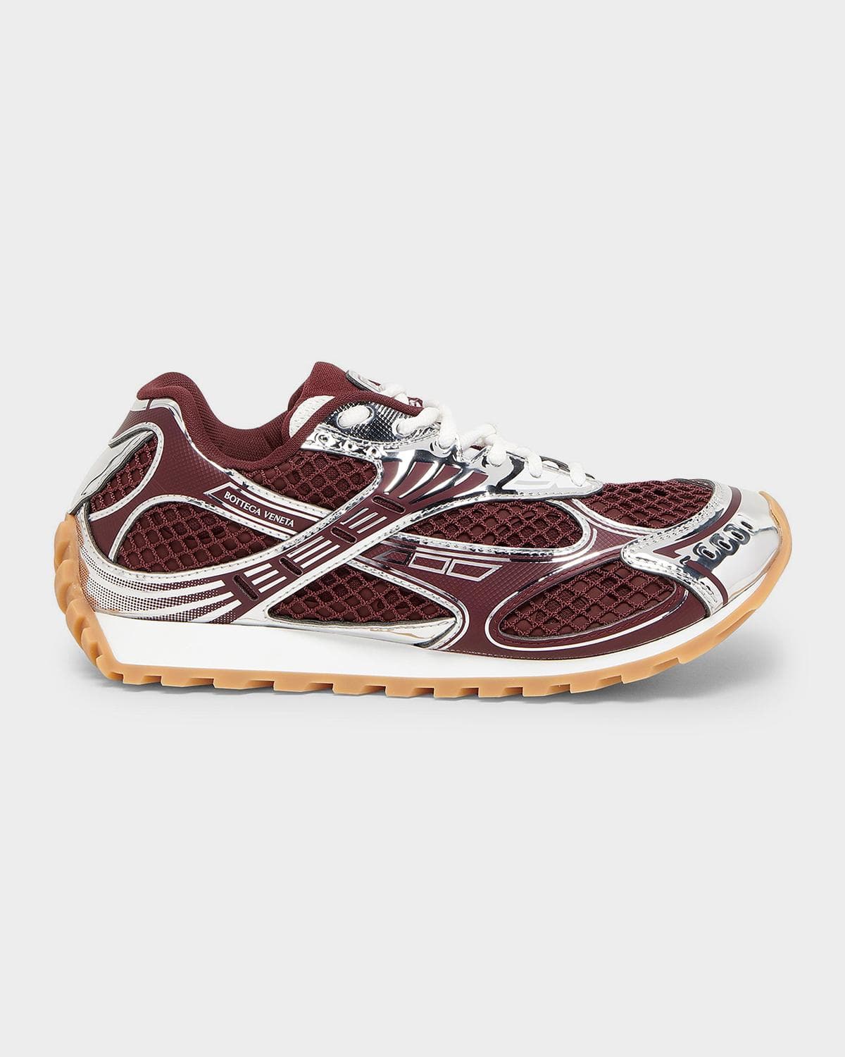 Bottega Veneta Women's Orbit Metallic Net Runner Sneakers