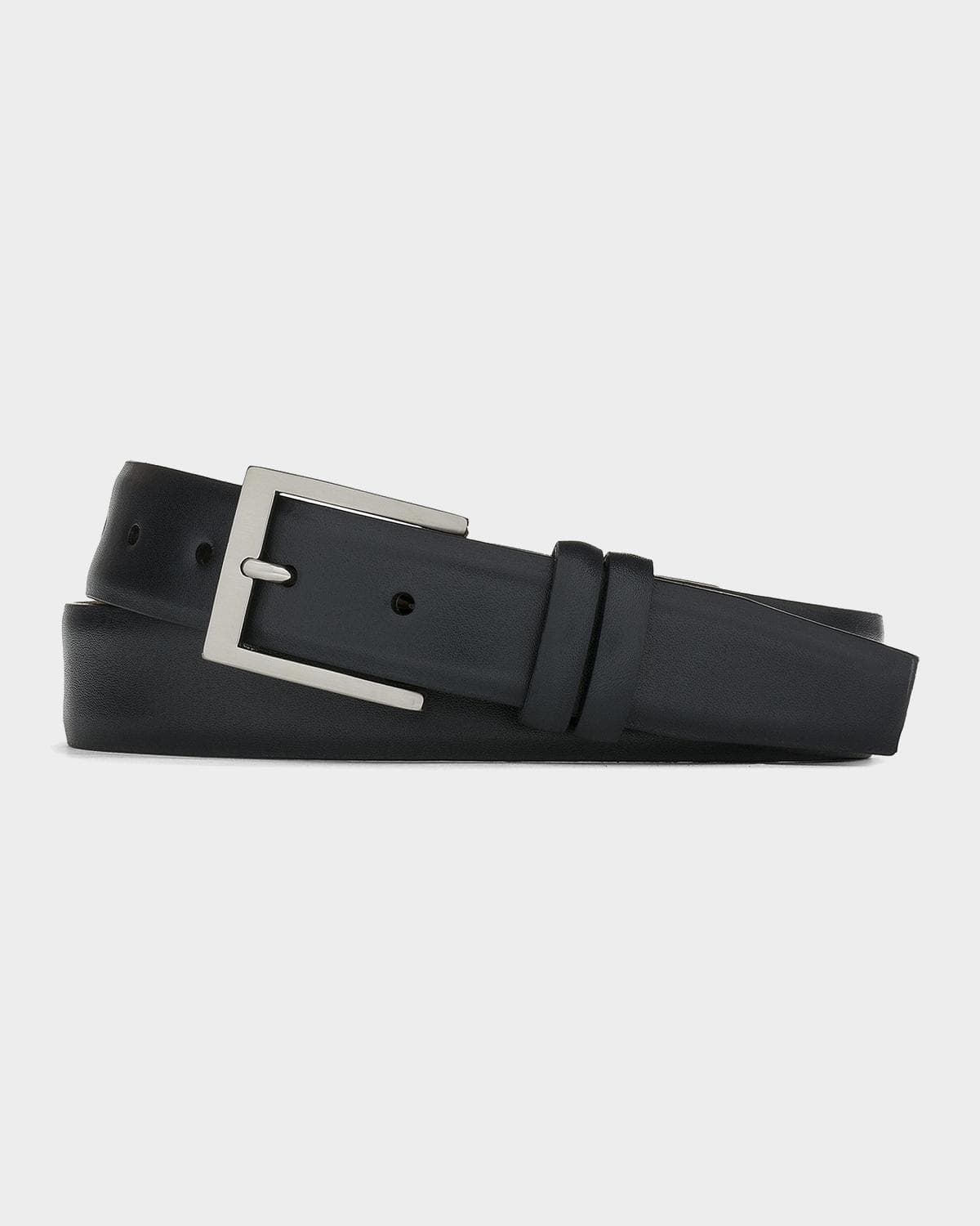 W. Kleinberg Men's Semi-Matte Calf Leather Belt