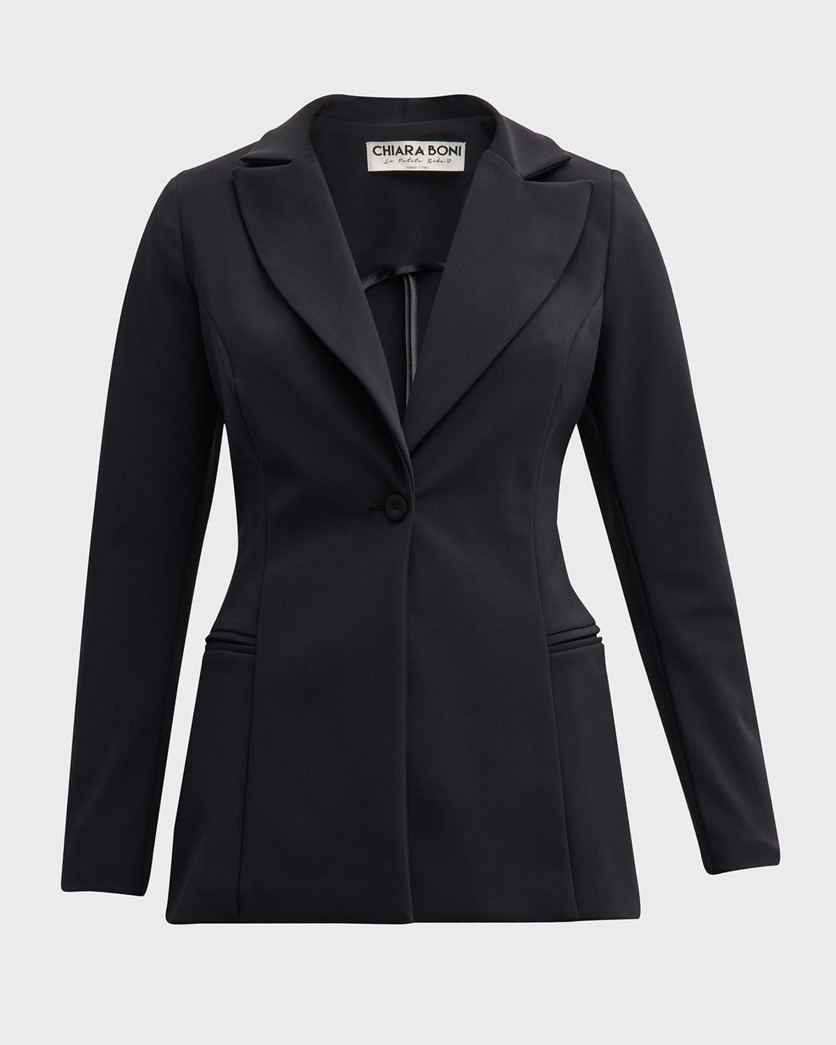 Chiara Boni La Petite Robe Alex Tailored Single-Button Blazer