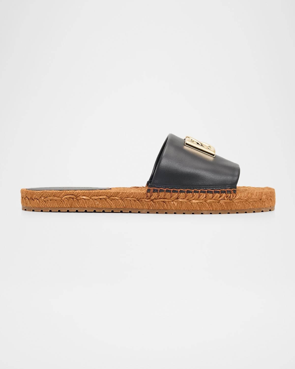 Dolce & Gabbana DG Medallion Napa Espadrille Sandals