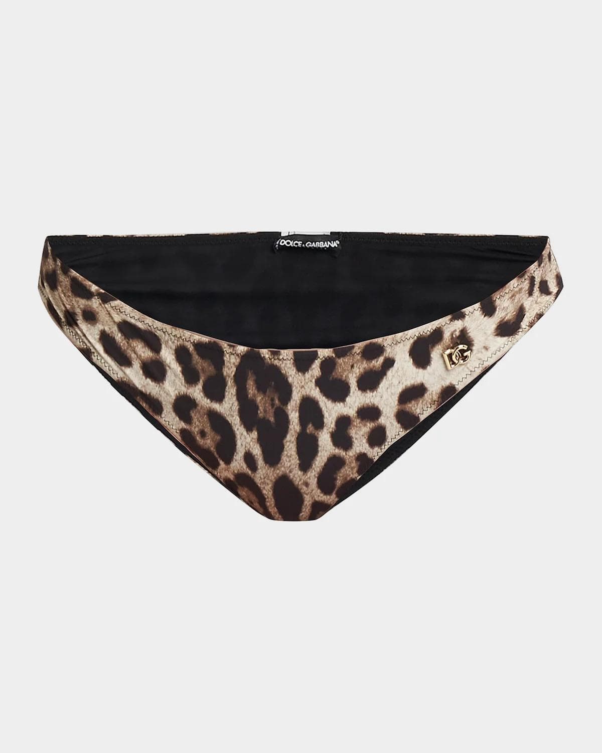 Dolce & Gabbana Leopard-Print Bikini Bottoms