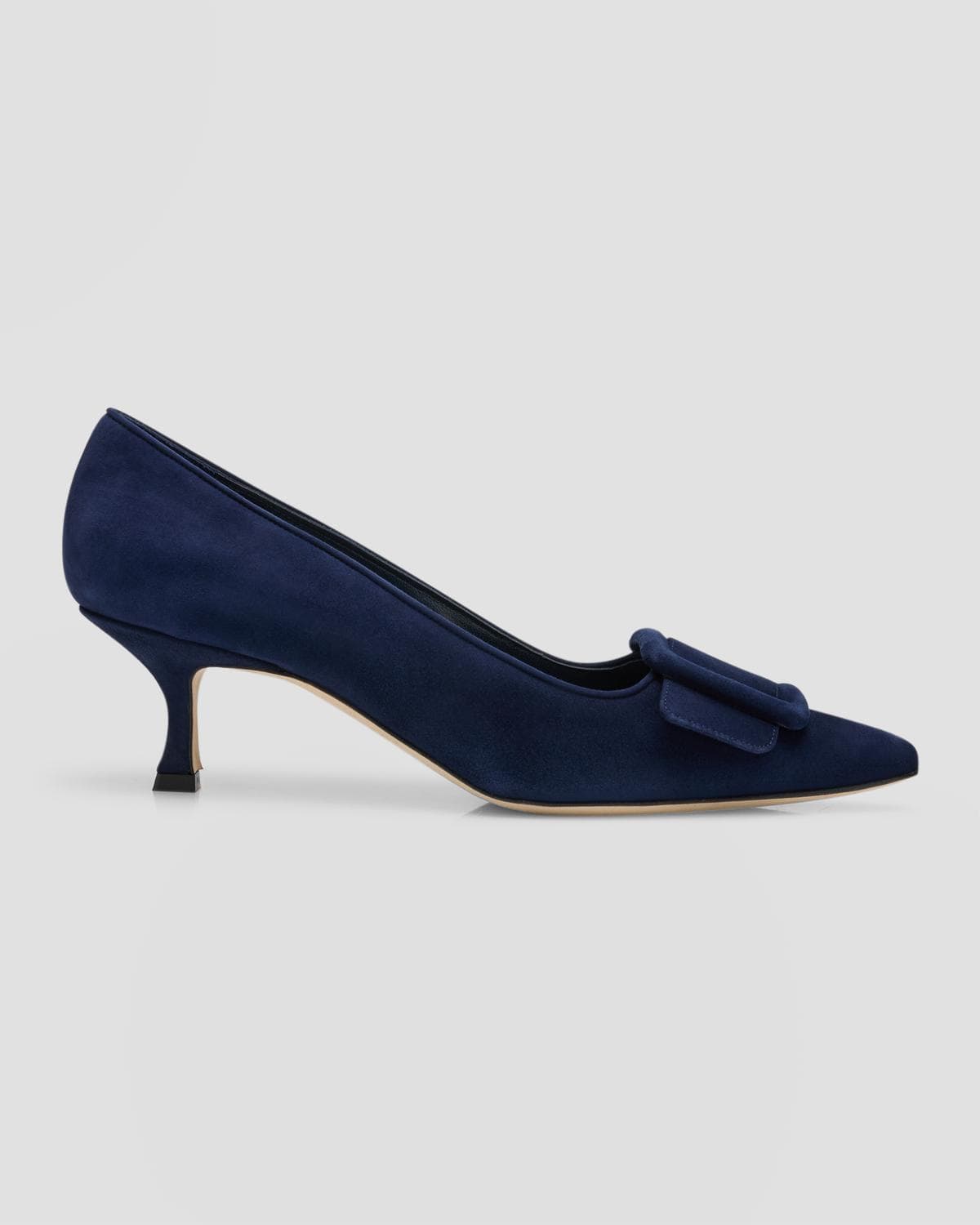 Manolo Blahnik Maysale Suede Buckle Pumps