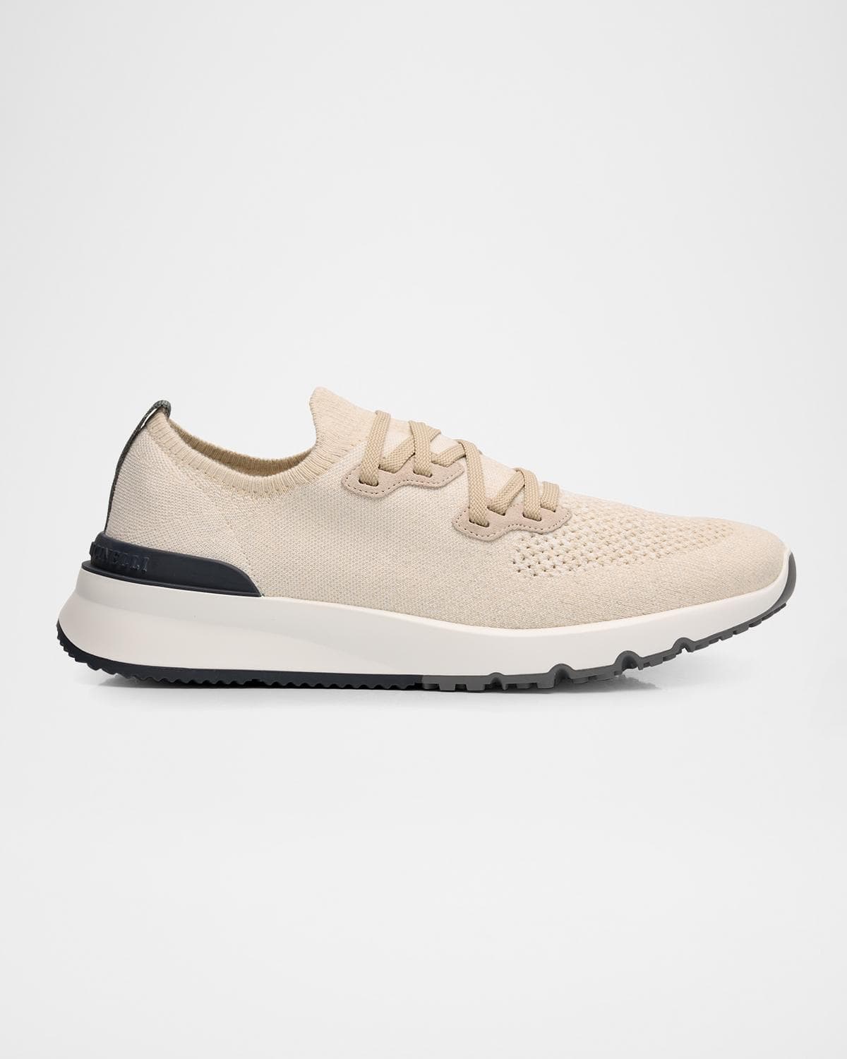 Brunello Cucinelli Men's Melange Knit Runner Sneakers
