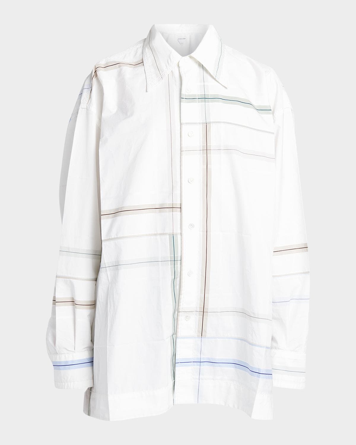 Bottega Veneta Abstract-Print Oversized Collared Shirt