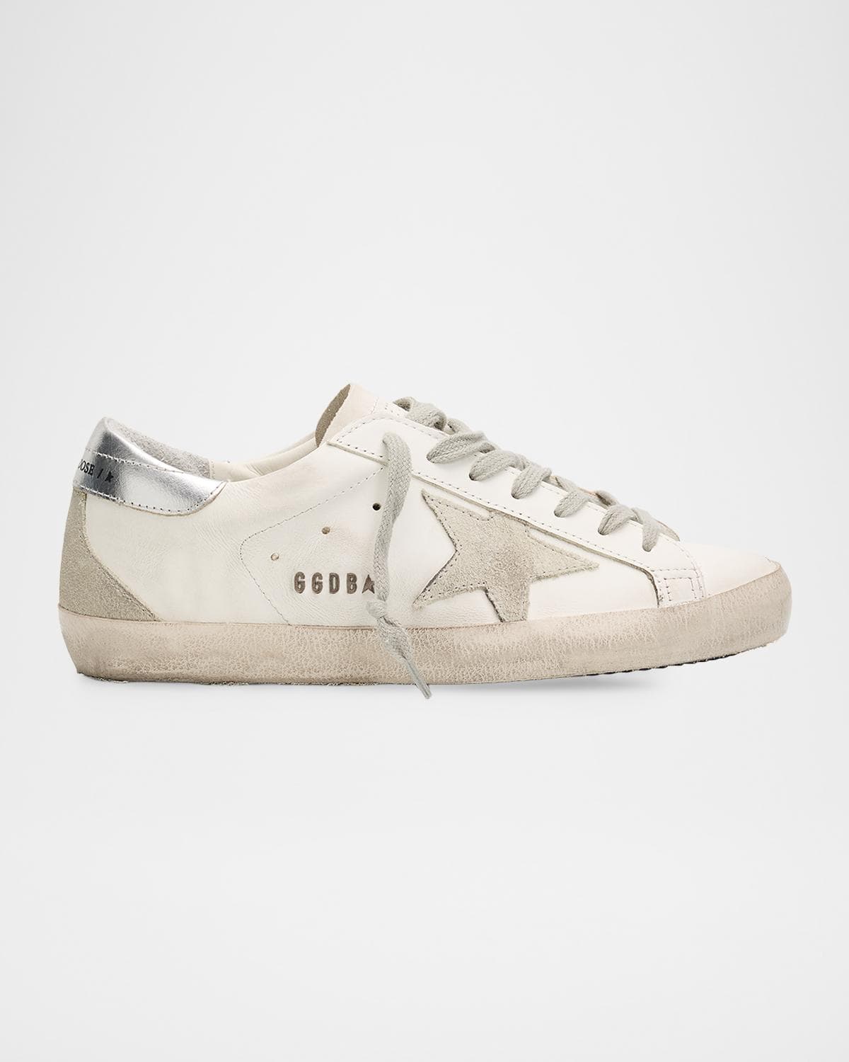 Golden Goose Men's Super-Star Metal-Logo Leather Low-Top Sneakers