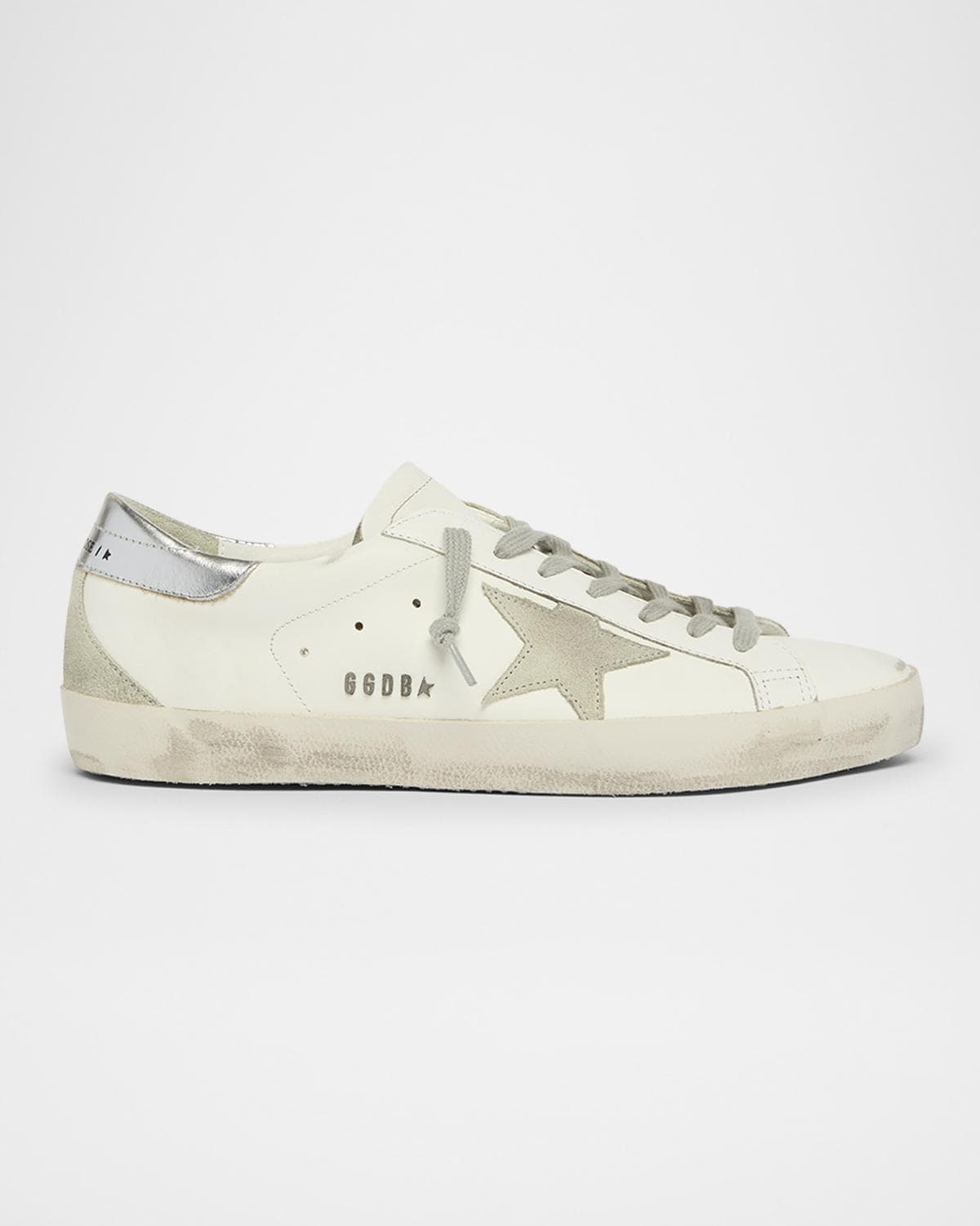 Golden Goose Men's Super-Star Metal-Logo Leather Low-Top Sneakers