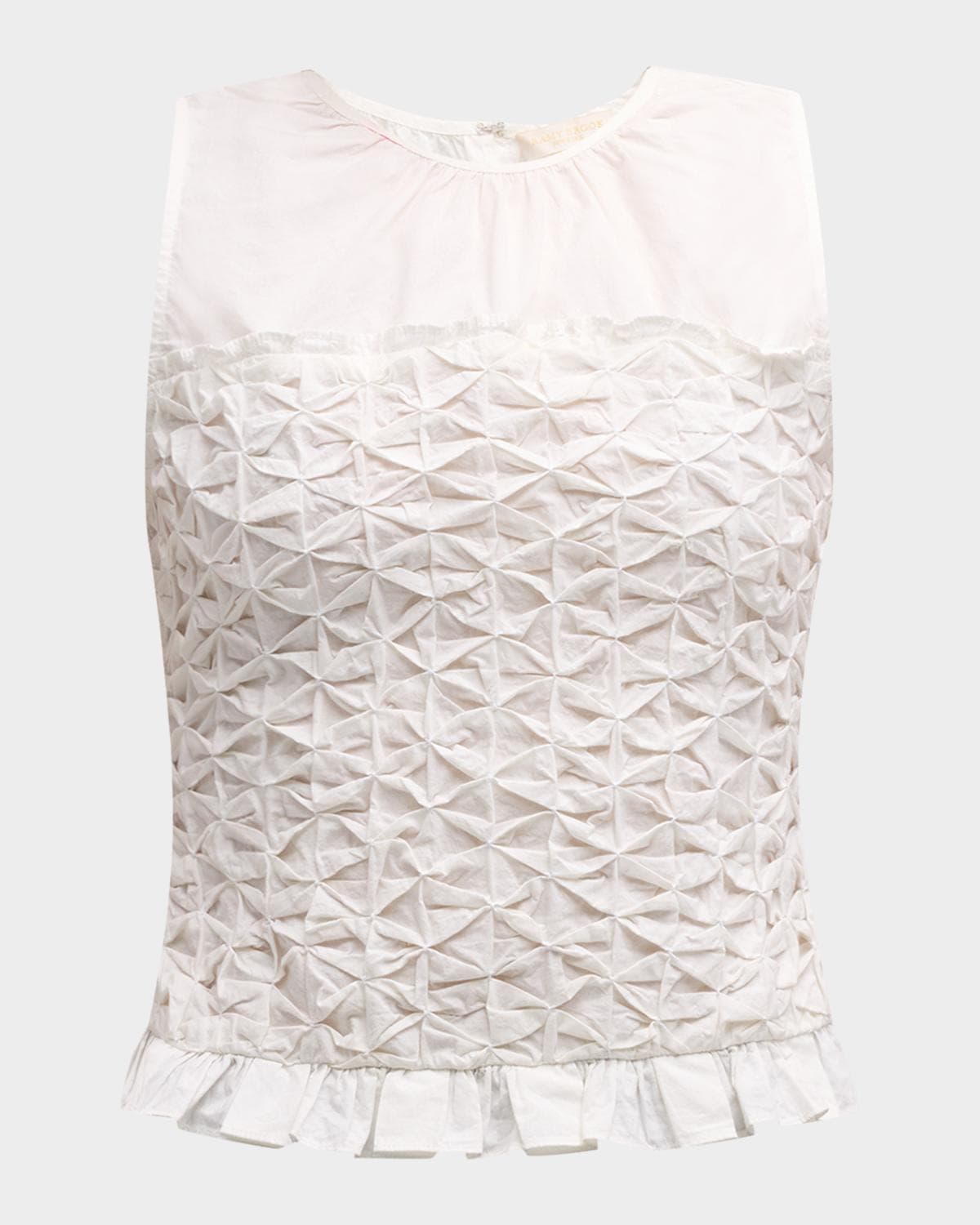 Ramy Brook Paisley Textured Ruffle-Hem Blouse
