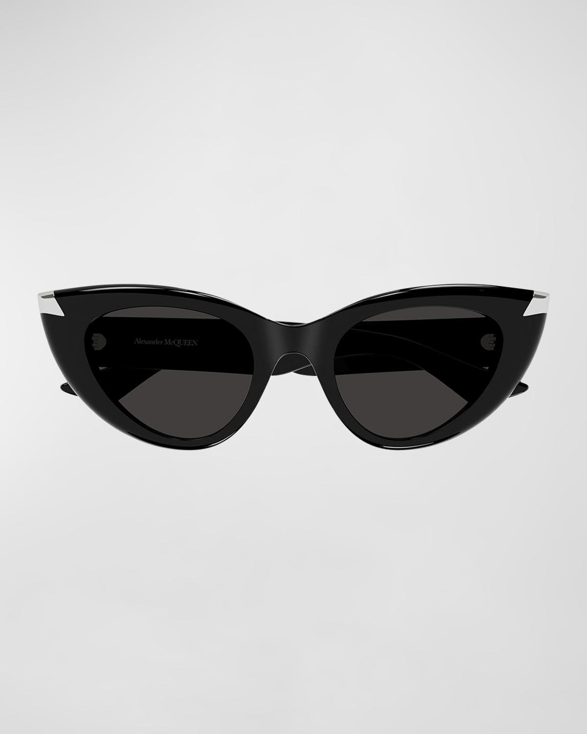 McQueen Sleek Acetate Cat-Eye Sunglasses