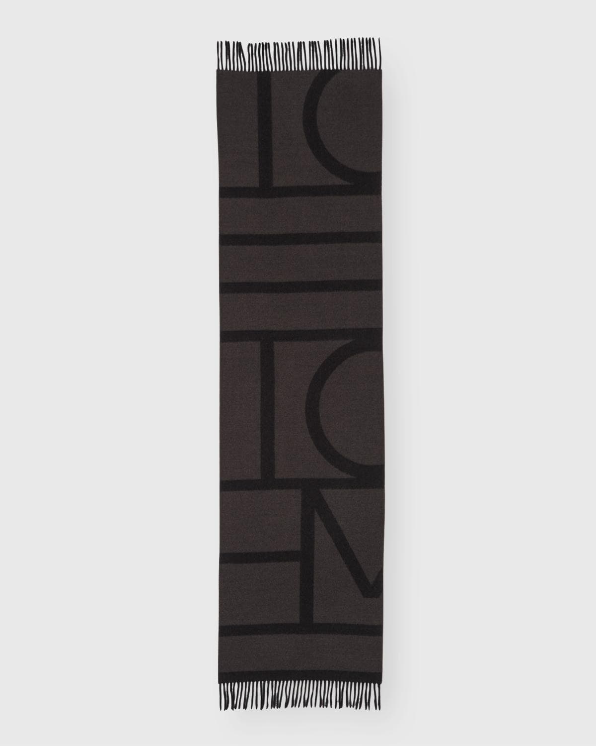 Toteme Monogram Jacquard Wool Scarf