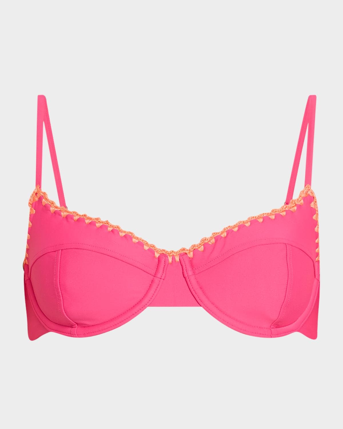 Ramy Brook Emmeline Crochet-Trim Bikini Top · SMALL
