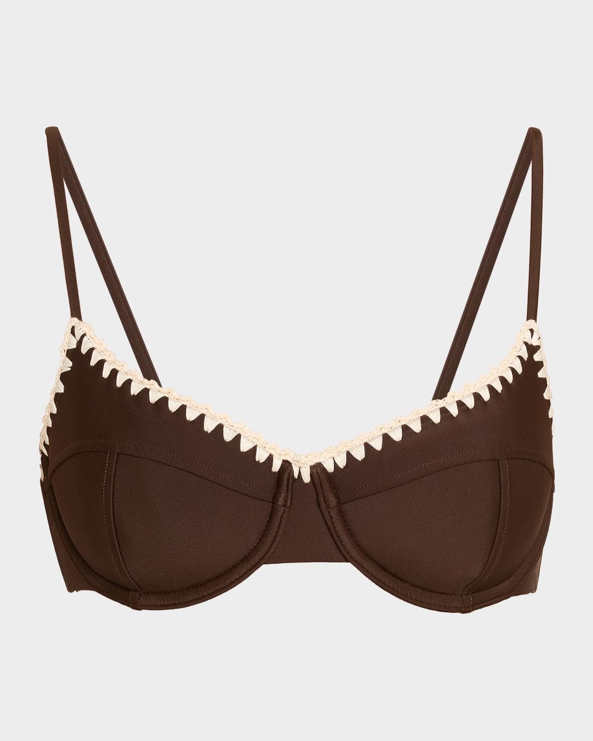 Ramy Brook Emmeline Crochet-Trim Bikini Top