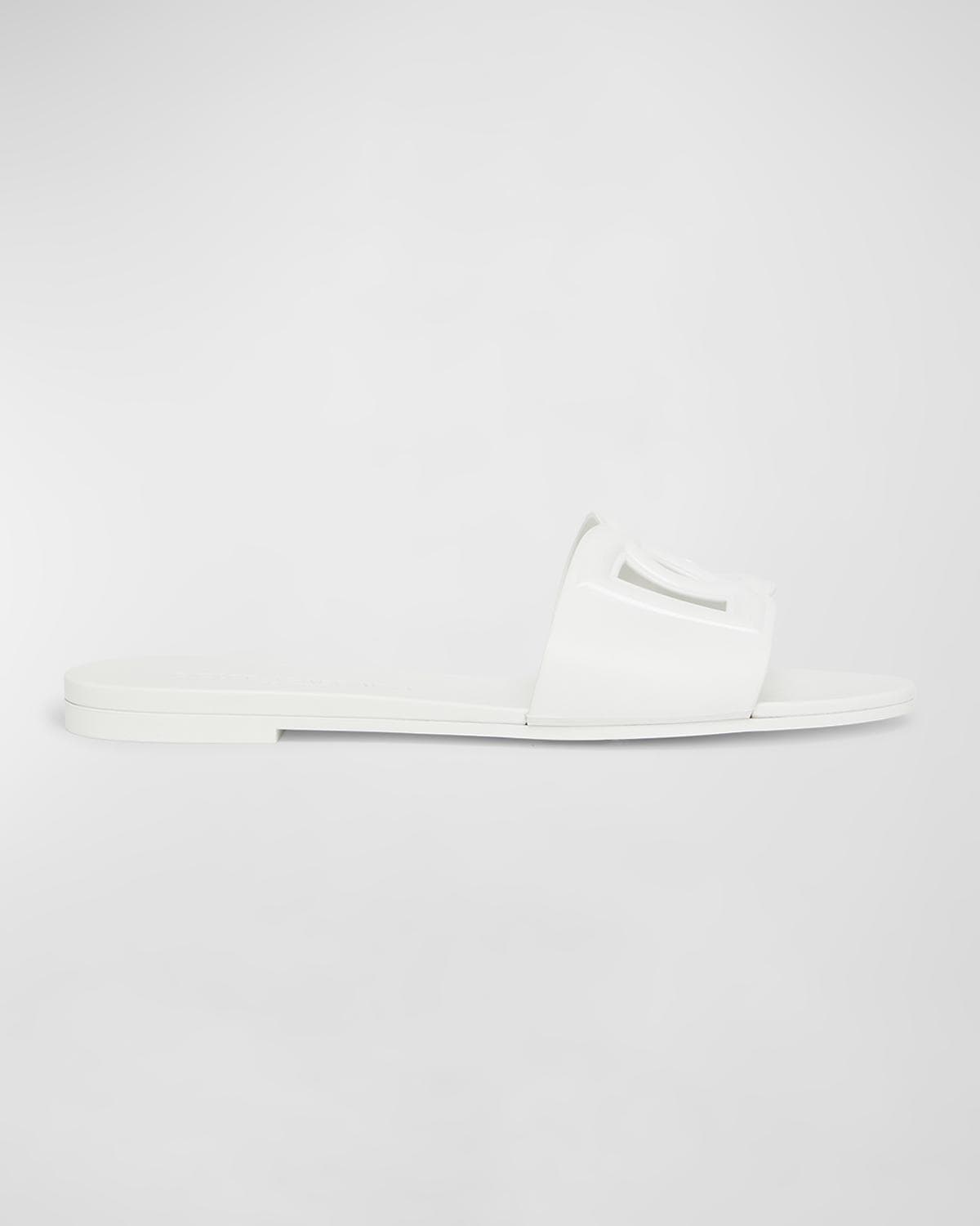 Dolce & Gabbana Cut-Out DG Rubber Sandals