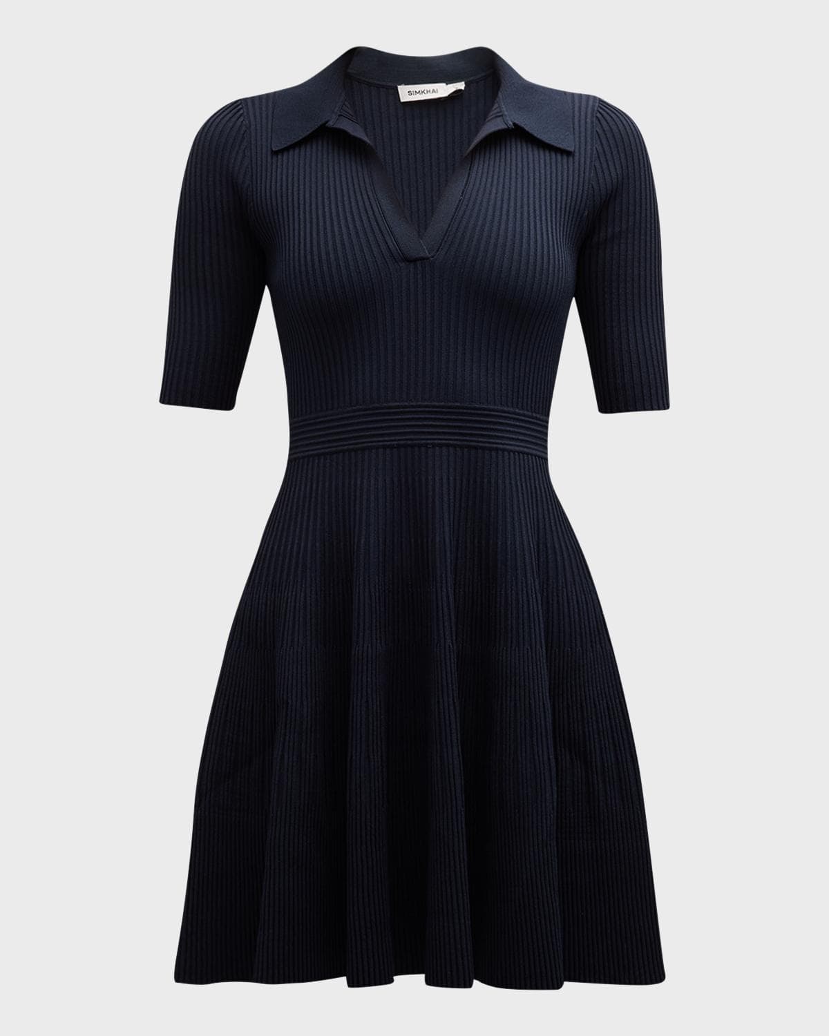 SIMKHAI Patricia Polo Ribbed Mini Dress