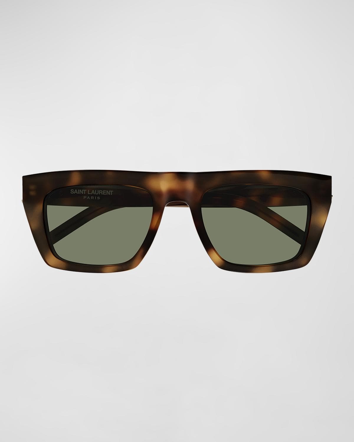 Saint Laurent YSL Acetate Flat-Top Rectangle Sunglasses