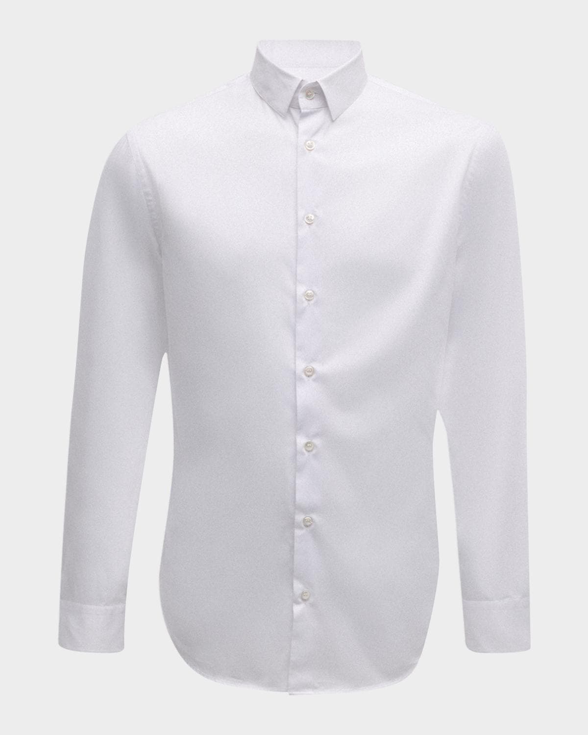 Giorgio Armani Men's Solid Cotton Sport Shirt