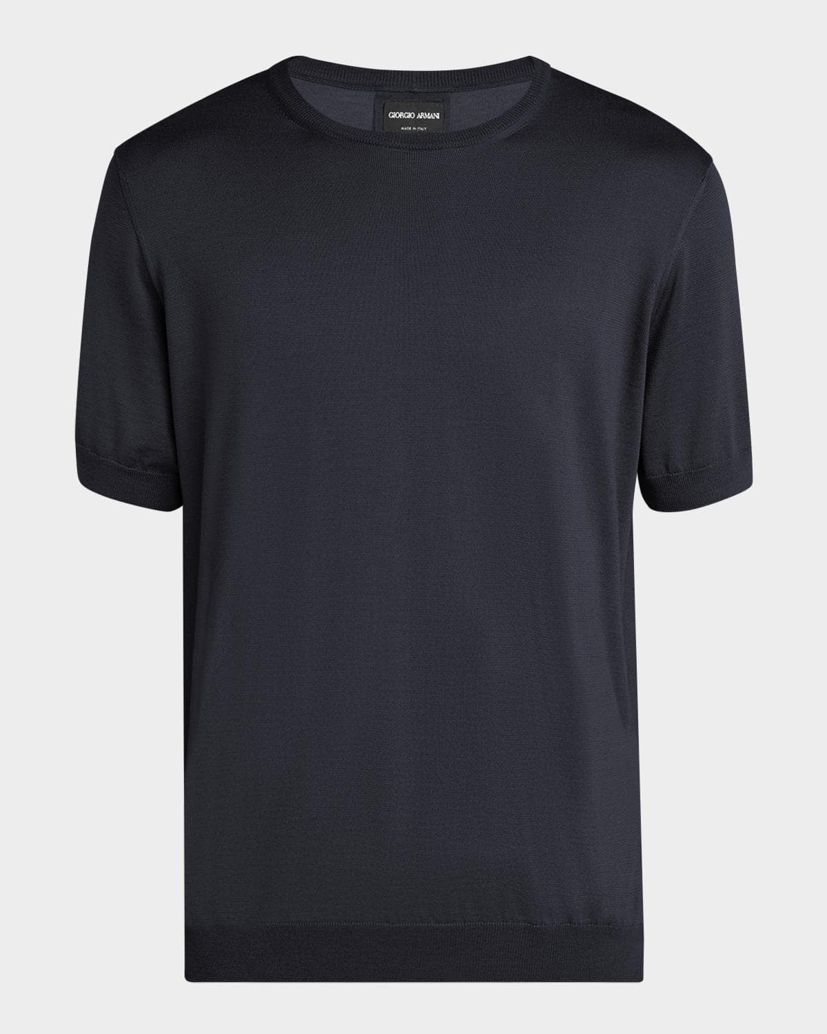 Giorgio Armani Men's Silk-Cotton Crew T-Shirt