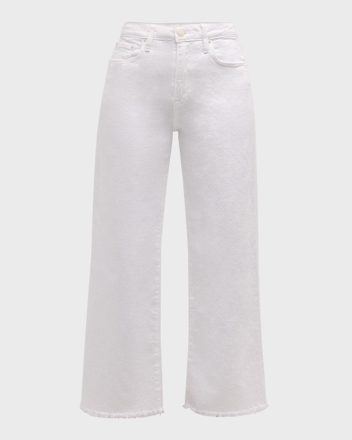 SIMKHAI Jude High-Rise Cropped Wide-Leg Denim Pants