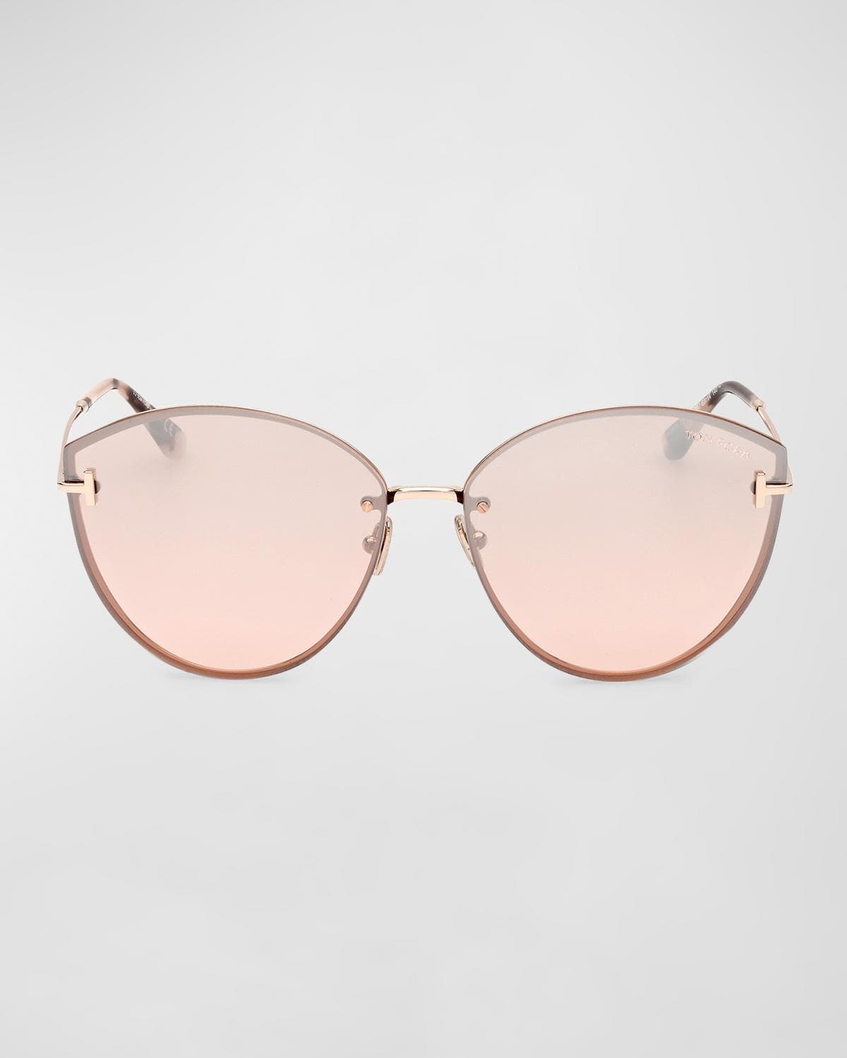 TOM FORD Evangeline Metal Cat-Eye Sunglasses