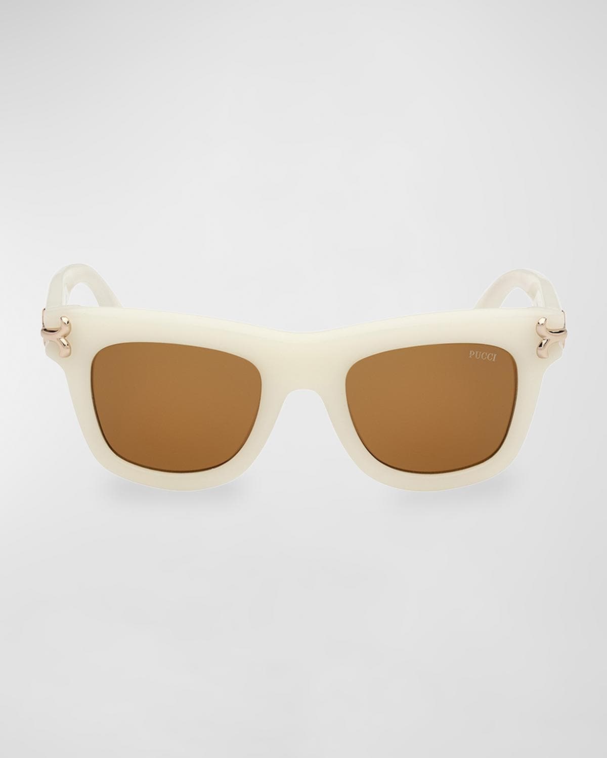 Pucci Logo Acetate Square Sunglasses