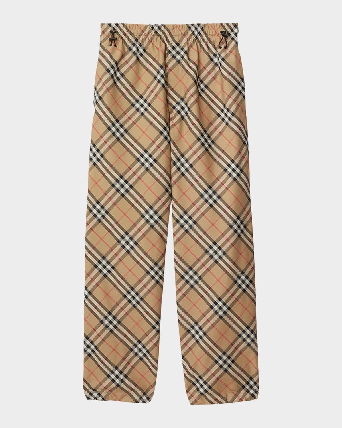 Burberry Men's Pull-On Check Trousers