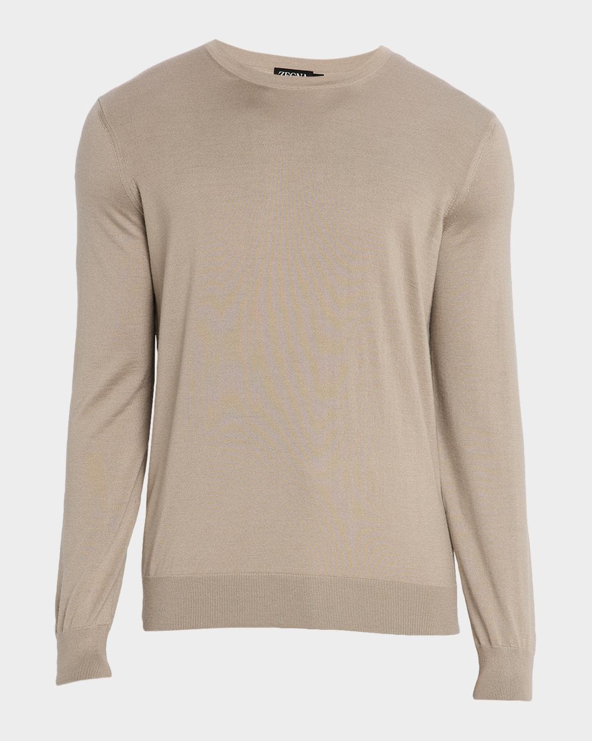ZEGNA Men's Cashseta Cashmere and Silk Crewneck Sweater