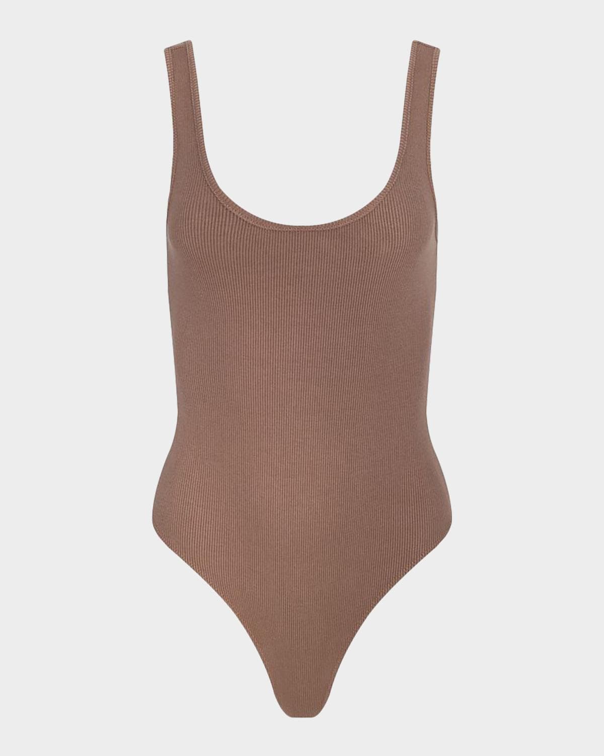 L 'AGENCE Nica Scoop-Neck Tank Bodysuit