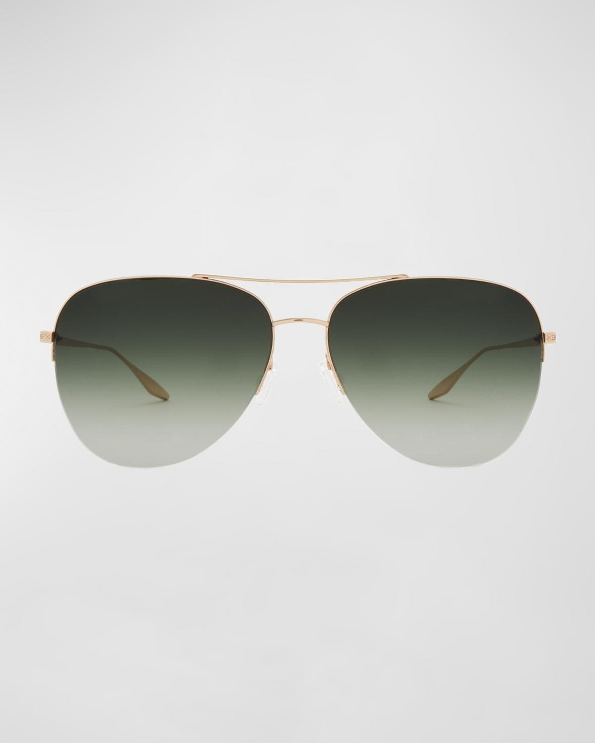 Barton Perreira Chevalier Green Titanium Aviator Sunglasses
