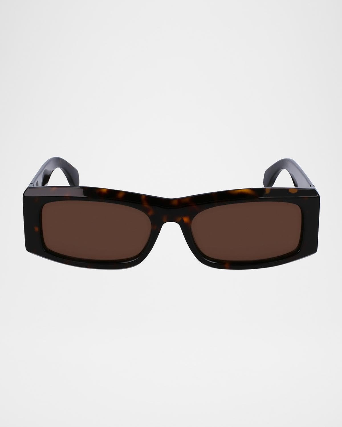 FERRAGAMO Men's Classic Logo Acetate Rectangle Sunglasses, 57mm