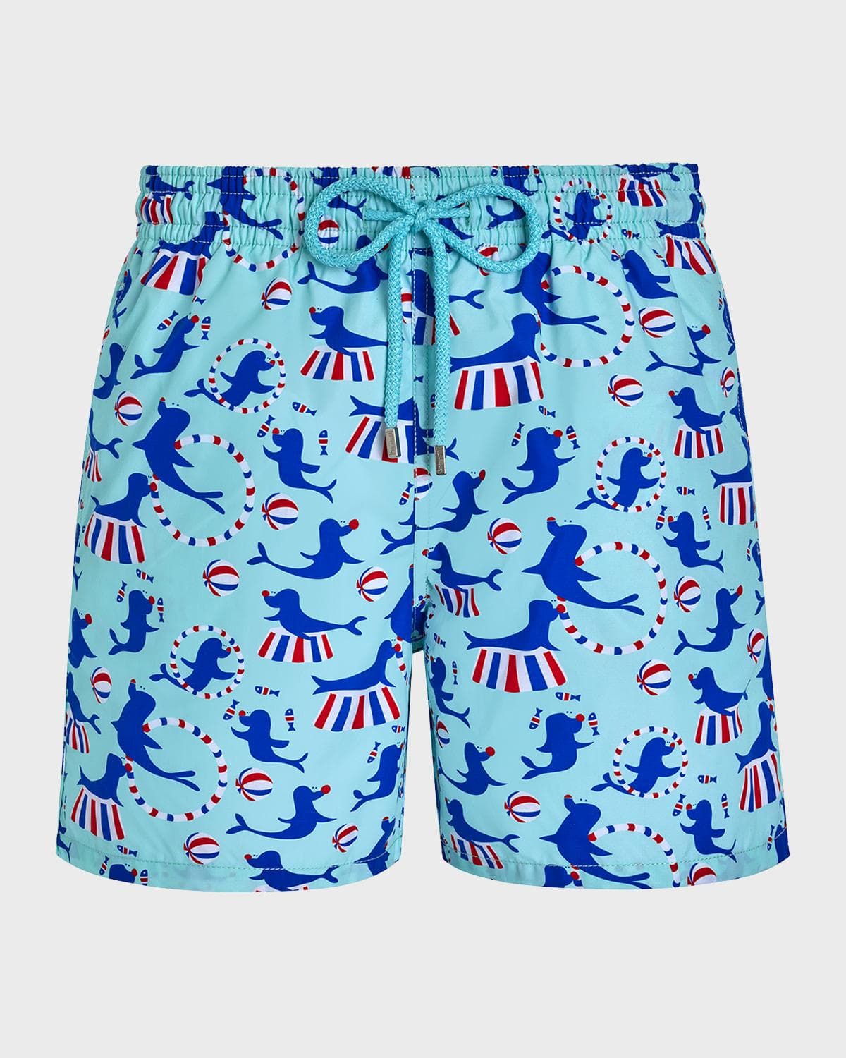 Vilebrequin Men's Circus-Print Swim Trunks