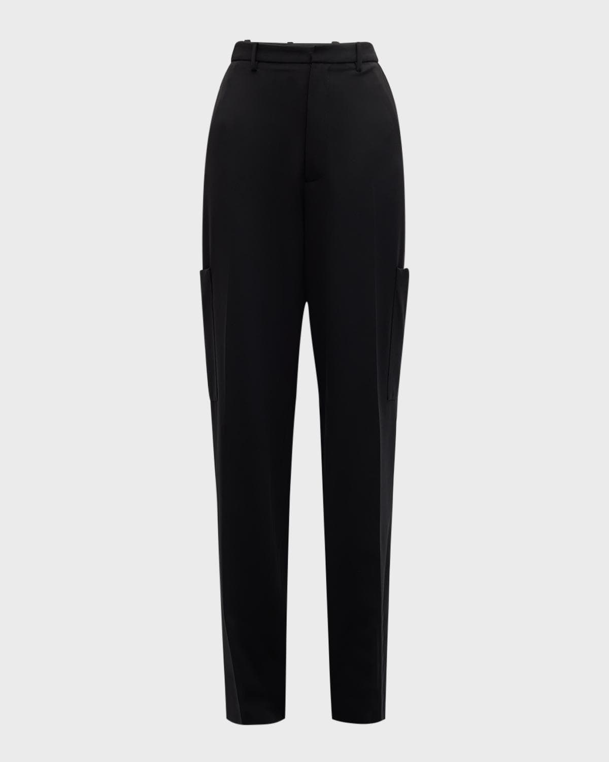 LAPOINTE Mid-Rise Leg-Pocket Tapered-Leg Tech Twill Pants