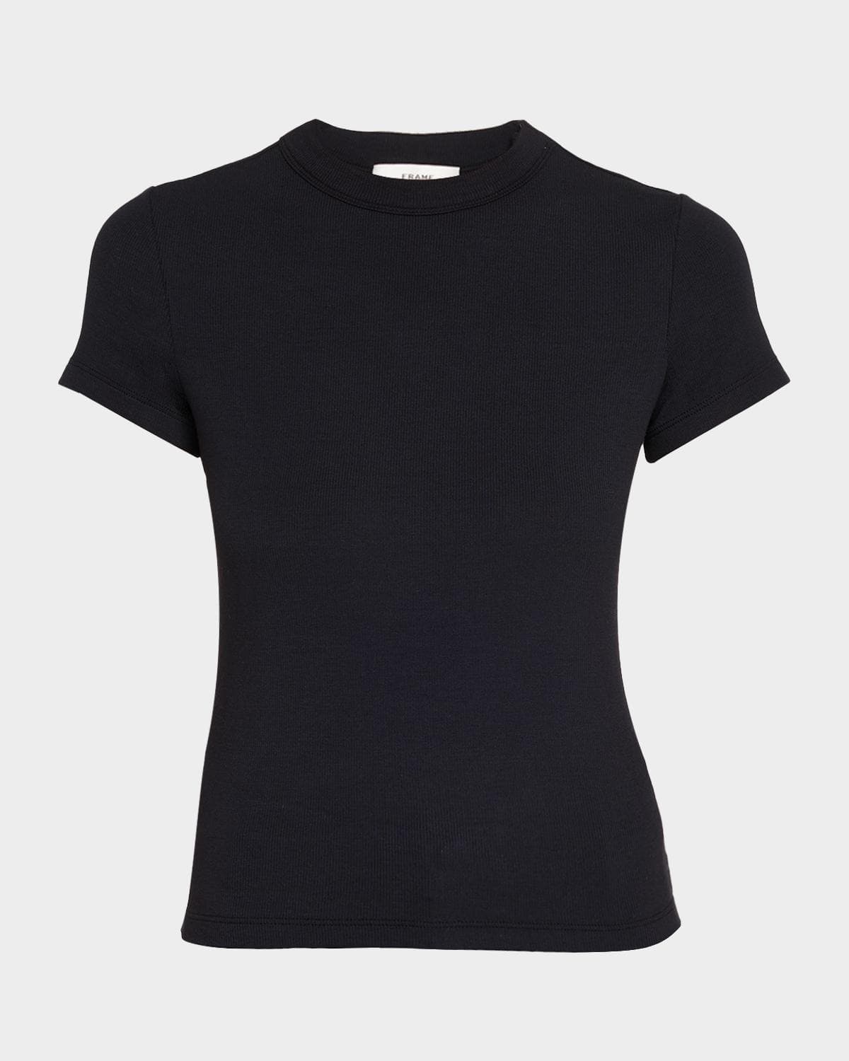 FRAME Ribbed Crewneck Baby Tee